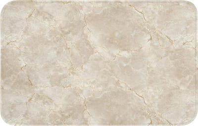 Badmat 80x50 cm - Antislip - Lichtbeige - Marmer - Aders - Badmatten voor badkamer - Badkamermat - Douchemat - Badkamer mat