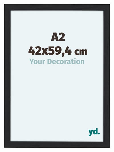 Your Decoration - Fotolijst A2 42x59,4 cm - MDF - Zwart Houtnerf - Como
