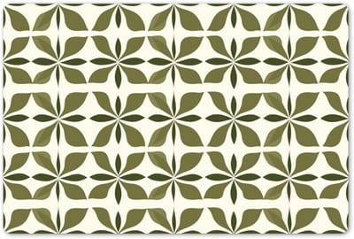 Placemats 45x30 cm - Placemat kunststof - 1 stuk - Botanisch - Retro - Groen - Borden onderleggers - Decoratie voor op tafel - Keuken tafeldecoratie accessoires - Vinyl onderlegger - Tafelversiering