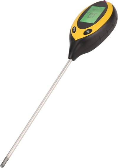 4-in-1 Bodentestset voor PH, Temperatuur, Vochtigheid en Lichtintensiteit voor Tuinieren en Plantenverzorging