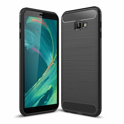 Ntech Soft Brushed TPU Hoesje Geschikt Voor Samsung Galaxy J4+ (2018) - Matt Zwart