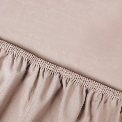 Kayori Saiko Hoeslaken Premium Jersey - 140-160x200-220cm - Matrasdikte 35 cm - Biologisch Katoen - Nude