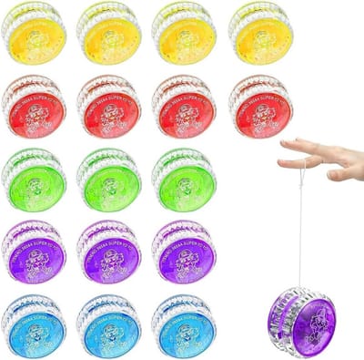 17-delige LED Lichtgevende Plastic Responsieve Yoyo Speelgoed voor Kinderen, Perfect als Verjaardagscadeau of Feestfavoriet