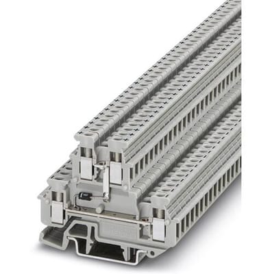Phoenix Contact 2800567 Doorgangsserieklem 5.2 mm Schroeven Grijs 50 stuk(s)