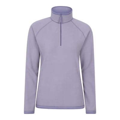 Mountain Warehouse Dames/Dames Montana Half Zip Fleece Top (Donker paars)