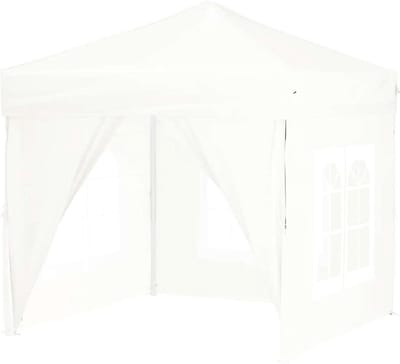 Opvouwbare Partytent - Tuinpaviljoen - Feest Buiten - Met Zijwanden - 2 x 2 m - Wit