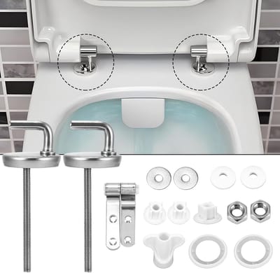 WC-bril scharnier set – RVS, met bevestigingsmateriaal, universeel