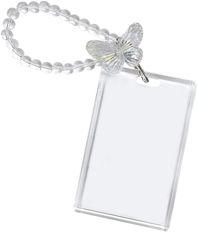 Dailygoods- Foto Kaarthouder Lichtgewicht - Acryl Kaarthouder - Sleutelhanger - Beschermhoes - Praktisch Design - 6,5 x 10,5 cm