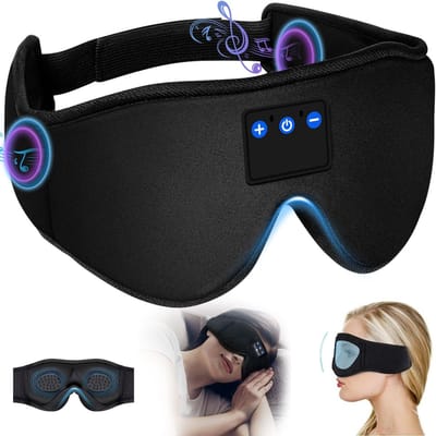 Slaapmasker Bluetooth - Slaap Koptelefoon - Bluetooth Slaapmasker - Zwart
