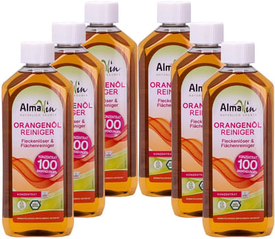 Oranjenolreiniger Concentraat 500ml x6 – Krachtig Natuurlijk Schoonmaakmiddel met Sinaasappelolie, Ecologisch, Zuinig en Veelzijdig voor Diverse Oppervlakken