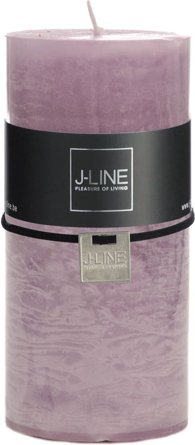 J-Line cilinderkaars Lavendel - paars - large - 52U - 6 stuks