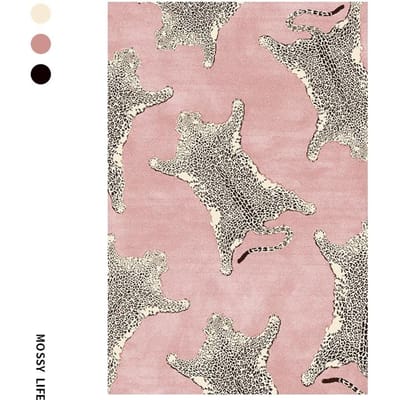 Lichte Luxe Vloerkleden voor Slaapkamer Luipaardprint Woonkamer Decoratie Pluche Tapijt Huis Dik Vloerkleed Grote Oppervlakte Pluizig Zacht Vloermat 80*120cm