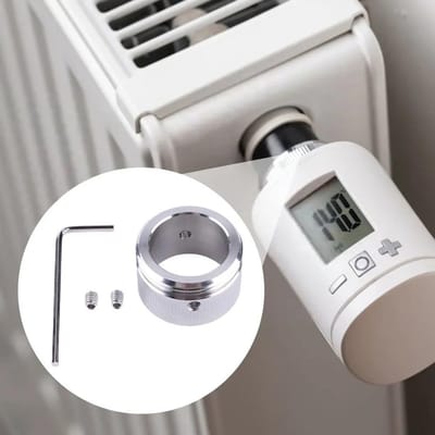 Verwarmingsventiel Adapter - Thermostaat Adapter - Centrale Verwarming - Roestvrij Staal - M30x15 - Zilver
