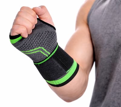 Verstelbare Sport Polsband – Neopreen Wrist Support – Stevige Grip & Comfort – Links/Rechts Draagbaar – Fitness, Training & Werk – Zwart (Maat L)