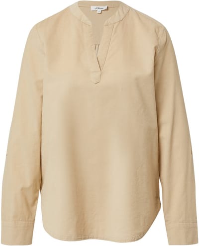 Dunckblouse van fijn ribfluweel met langere achterzijde dames s.Oliver