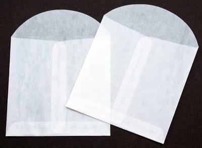 Pergamijn Envelopjes 9x9cm (100 stuks) | pergamijn zakjes | glassine zakjes