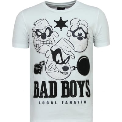 Beagle Boys - Coole T shirt Mannen - 6319W - Wit