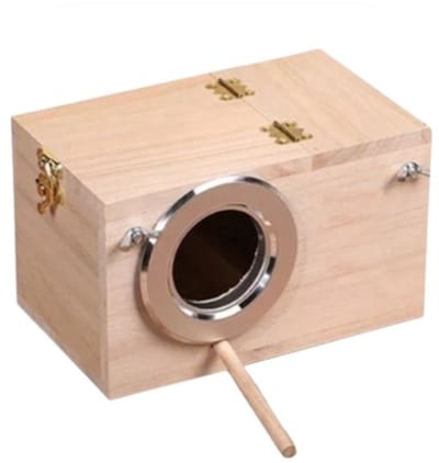 Houten Vogelhuis Medium – Nestkast voor Kleine Vogels & Papegaaien – Fok & Rust – Decoratief Vogelkooi Accessoire voor Huis of Balkon