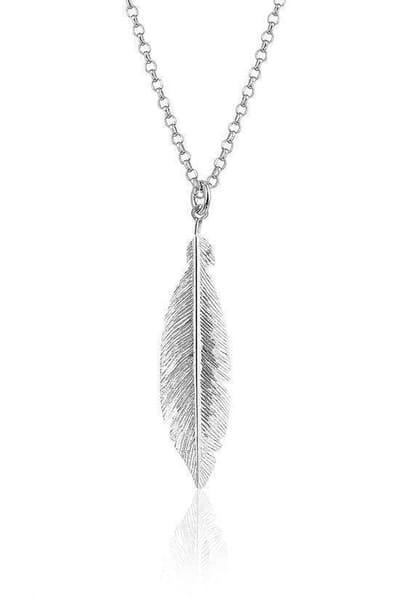 Montebello Ketting Celica - 925 Zilver Gerhod. - Veer - 10x40mm - 41+3cm