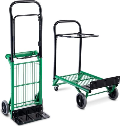Trendmix Steekwagen 2-in-1 – Opvouwbare Steekwagen & Transportwagen – Steekkar – Tot 90 kg – Groen