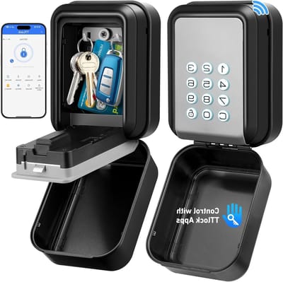 Veilige Sleutelkluis met Cijfercode, Waterdicht en Anti-Diefstal, Muurbevestiging, Sleutelopslag met TTlock App en Real-time Meldingen voor Buitengebruik