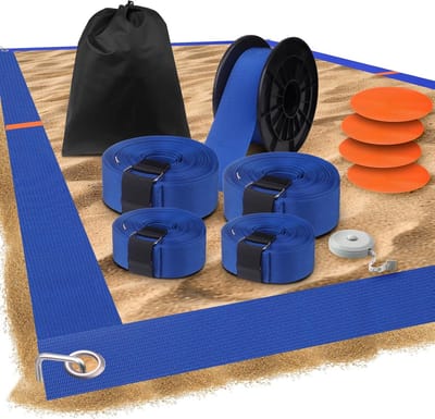 Professionele Beachvolleybal Lijnen Set - 16x8m Officiële Zandveld Afmeting