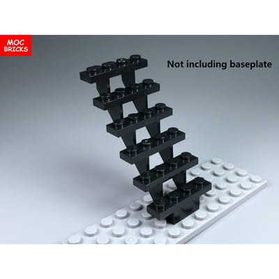 10 pièces/lot Briques MOC Escaliers 7 x 4 x 6 Droit Ouvert ajustement comportant 30134 blocs de construction Figurines Poupées jouets pour enfants Cadeaux de Noël