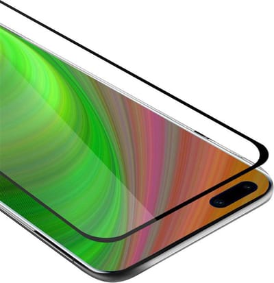 Cadorabo Screenprotector geschikt voor Huawei P40 PRO / P40 PRO+ Volledig scherm pantserfolie Beschermfolie in TRANSPARANT met ZWART - Gehard (Tempered) display beschermglas in 9H hardheid met 3D Touch