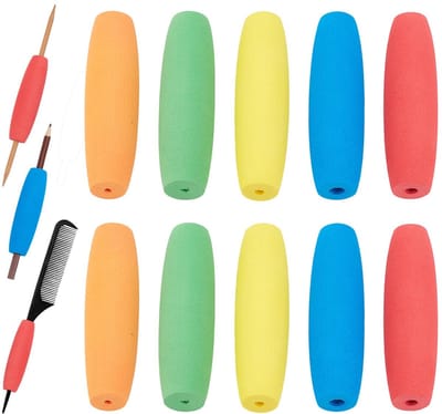 Dailygoods- Grip Tubing 10 Stuks - Ergonomische Handgreep - Schuim Handvat - Multicolor - Geschikt voor Ouderen - 9 cm / 3,54 inch