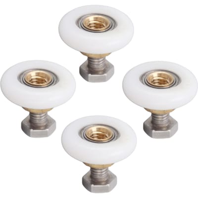 4 Set Douchedeur Rollers Runners Wielen Badkamer Glazen Deur Rollers Runners Katrollen Wielen Vervangingsonderdeel 27mm 27mm / 1.06in