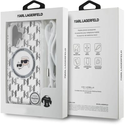 Karl Lagerfeld Serie - Telefoonhoes - MagSafe - Transparant - Crossbody