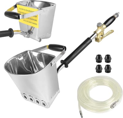 Professionele Mortelspuit voor Gips, 3.5 L Capaciteit, Pneumatische Spuitmachine met Hoge Druk Luchtslang voor Muren en Plafonds, Ideaal voor Schilderen en Stucwerk
