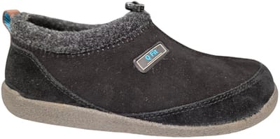 Q Fit Bern 3 Zwarte Suede Dames Gesloten Pantoffels - Zwart - 36