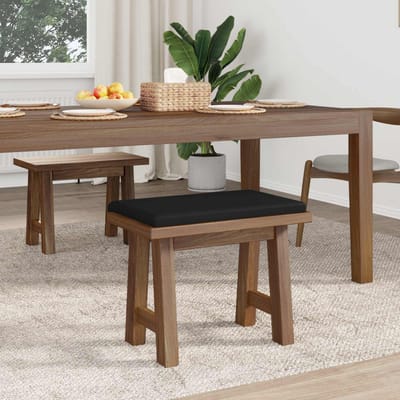 vidaXL - Bankkussen - Microvezel - Zwart - Diepte - 35 - cm