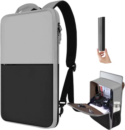 Slimme & Uitbreidbare Laptoprugzak 17 inch – Waterbestendige Schoolrugzak & Business Rugzak – Daypack & Notebook Rugzak voor de Meeste 17 inch Notebooks - Grijs