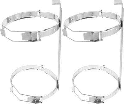 Brandblusser Hanger - Brandblusser Beugel - Veilig Opbergen - Ruimtebesparend Ontwerp - 2 Stuks - Zilver