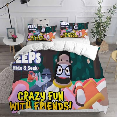 Spel Yeeps: Verstoppertje Beddengoed Sets Bedsprei Dekbed Dekbedovertrek Kussensloop 2-3 Delige Sets Kinderen Volwassenen Slaapkamer Decoratie AU Single 140x210cm