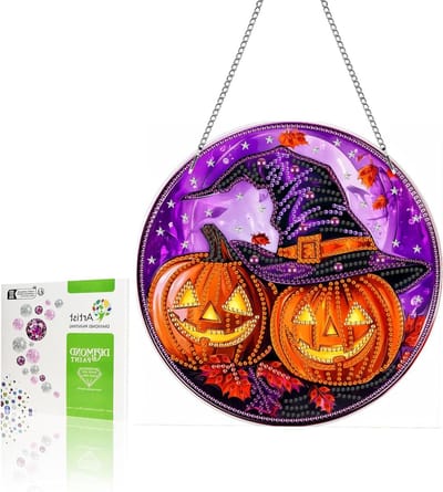 5D DIY Halloween Diamant Schilderen Hangende Kits met Ketting, Dwarf Decoratie voor Deur, Raam, Muur en Tuin, Creatieve Home Decoratie