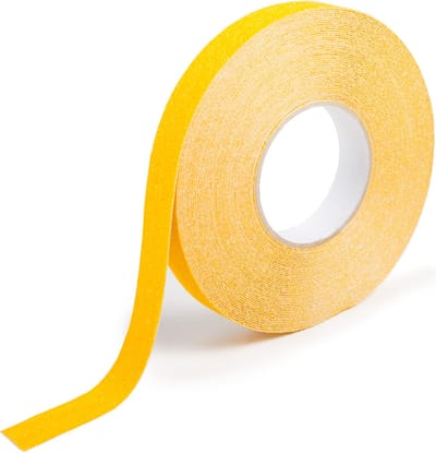 Antislip tape voor trappen zelfklevend 25mm breed - Geel - Veiligheidstape extra grof - Rol 18,3 meter