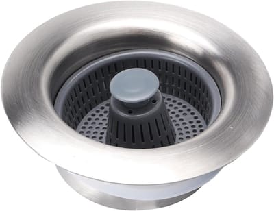 3-in-1 RVS Afvoerzeef voor Keuken, Universele Stopper, Anti-terugloop en Antiklevering voor Afvalverwerking