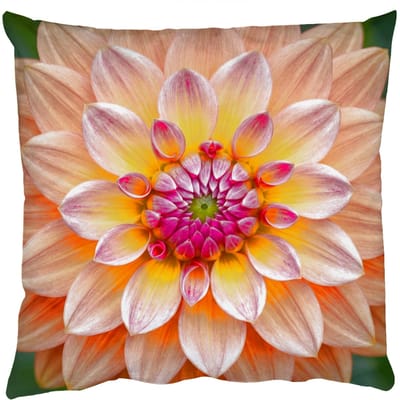 Sierkussens - Kussentjes Woonkamer - 50x50 cm - Dahlia - Bloem - Oranje