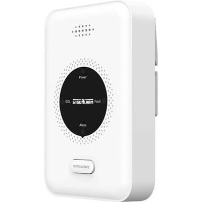 Wisualarm DHI-HY-GA20A-R8 Gasmelder Koppelbaar werkt op het lichtnet Detectie van Methaan