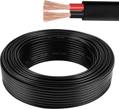 Platte 2-aderige elektrokabel koper 0,75 mm² rood/zwart - Flexibele stroomdraad voor auto en boot