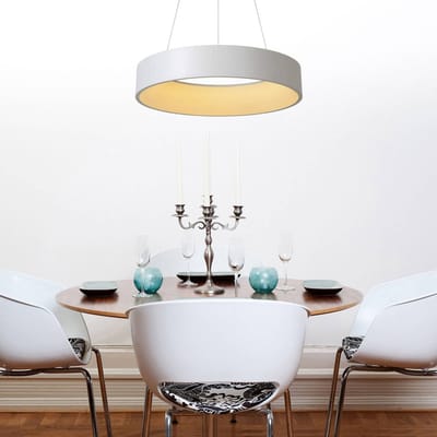 Lucide TALOWE LED - Hanglamp - Ø 60 cm - LED Dimbaar - 1x39W 3000K - Wit