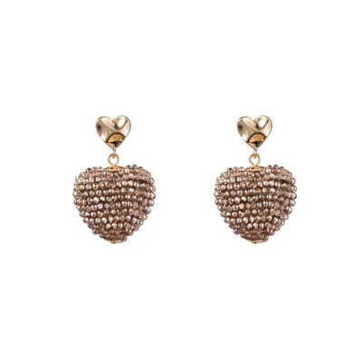 Go Dutch Label Oorknoppen full on beads hartje Goud