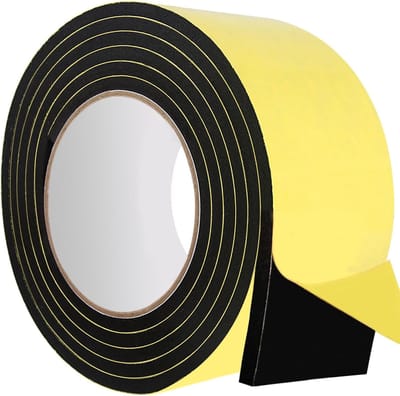 Zelfklevende Foam Tape van Hoge Dichtheid, 50mm x 6mm x 3M, Waterdichte en Geluidsisolerende Strip voor Randbescherming en Eenvoudig Gebruik