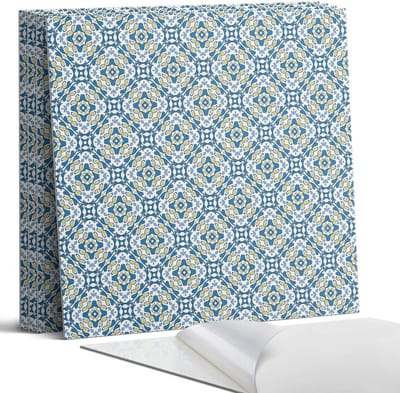 Coloray Wandpanelen Zelfklevend - Geometrisch patroon Zelfklevende Wandpanelen - 50 cm x 50 cm - Blauw Wandpaneel PVC - 4 stuks - Mozaïeken Wandpanelen Zelfklevend - Wandpanelen Keuken - Wandpaneel Badkamer