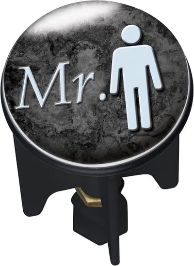 Gootsteen Plug - Afvoer Stopper - Keuken Badkamer - Verstelbare Hoogte - 3.7 cm Diameter - Zwart Wit