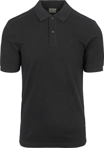 T-shirt Scotch &amp; Soda Core Piqué Polo Zwart