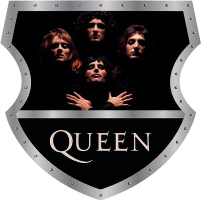 Signs USA - Muziek schild - boven recht - met Logo onder - Queen - Bohemian Rhapsody - 40 x 40 cm